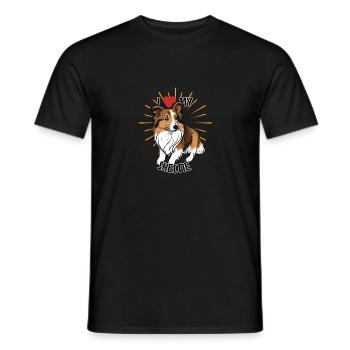 I Love My Sheltie - Men's T-Shirt - black - Front - AI Model Male 178 light (178cm)