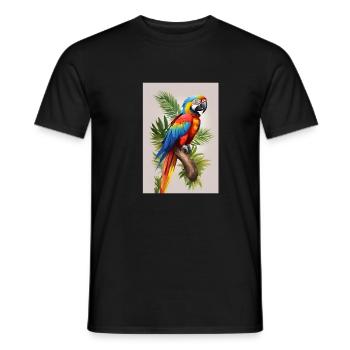 Perroquet - T-shirt homme - noir - Devant - AI Model Male 178 light (178cm)