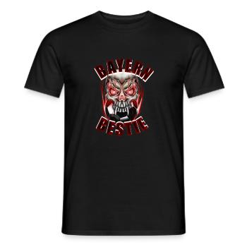 Bayern Bestie Schädel Fußball - Männer T-Shirt - Schwarz - Vorne - AI Model Male 178 light (178cm)