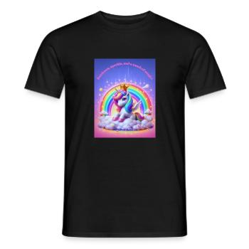 Einhorn Magie - Männer T-Shirt - Schwarz - Vorne - AI Model Male 178 light (178cm)