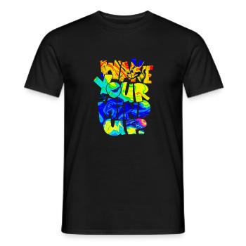 Vacation Late Summer Summer Vacation Holiday Sea Quote - Men's T-Shirt - black - Front - AI Model Male 178 light (178cm)