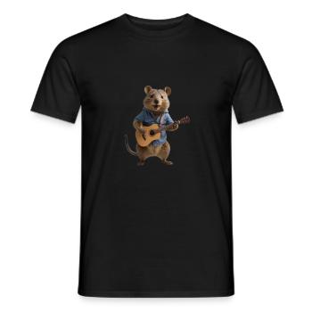 Marmot Gitarre - Männer T-Shirt - Schwarz - Vorne - AI Model Male 178 light (178cm)