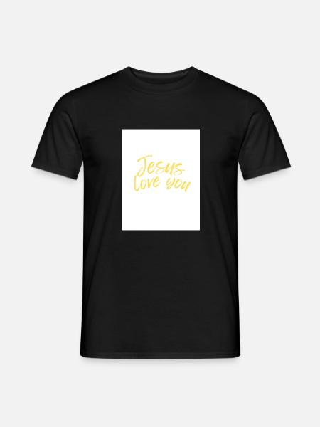 jesus liebt dich - Männer T-Shirt - Schwarz