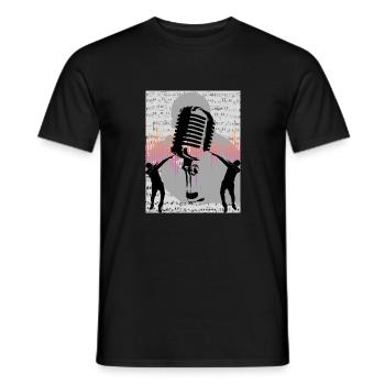 Liebe zur Musik Sänger - Männer T-Shirt - Schwarz - Vorne - AI Model Male 178 light (178cm)