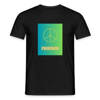 Frieden - Männer T-Shirt - Schwarz - Vorne - AI Model Male 178 light (178cm)