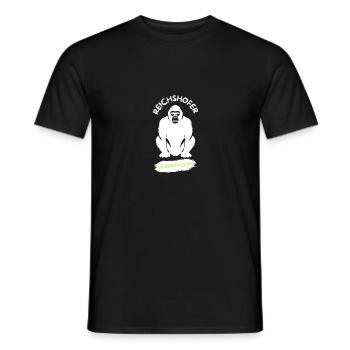 Reichshofer Silberrücken weiß - Männer T-Shirt - Schwarz - Vorne - AI Model Male 178 light (178cm)
