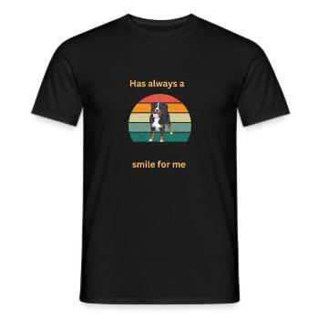 Has always a smile for me 1 - Männer T-Shirt - Schwarz - Vorne - AI Model Male 178 light (178cm)