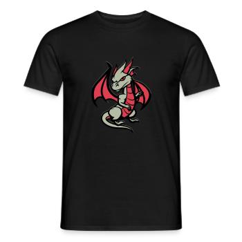 drache comic - Männer T-Shirt - Schwarz - Vorne - AI Model Male 178 light (178cm)