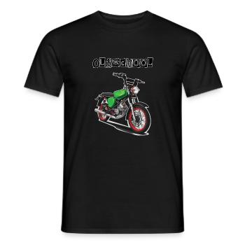 S51 (vert) // Illustration - T-shirt homme - noir - Devant - AI Model Male 178 light (178cm)