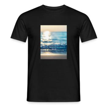 LIKE THE OCEAN THE SOUL IS DEEP AND WE KNOW NOT - Männer T-Shirt - Schwarz - Vorne - AI Model Male 178 light (178cm)