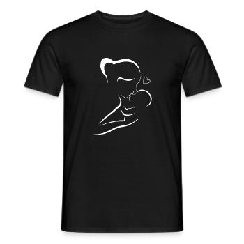 Mama liebt dich Mama Blumen Frauen Valentinstag - Männer T-Shirt - Schwarz - Vorne - AI Model Male 178 light (178cm)