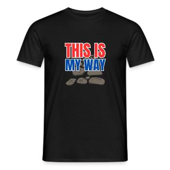 C’est ma façon de faire - T-shirt homme - noir - Devant - AI Model Male 178 light (178cm)