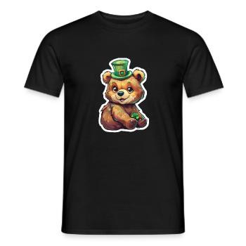 St. Patrick‘s Day Bär Geschenk - Männer T-Shirt - Schwarz - Vorne - AI Model Male 178 light (178cm)