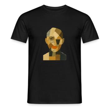 Face Abstract - Men's T-Shirt - black - Front - AI Model Male 178 light (178cm)