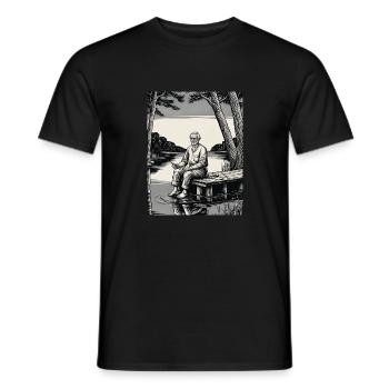 Tattoo Kunst Künstler Geschenk - Männer T-Shirt - Schwarz - Vorne - AI Model Male 178 light (178cm)