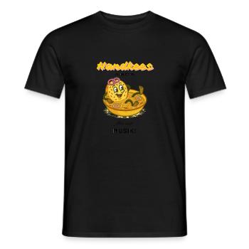 handkees mit musik - Männer T-Shirt - Schwarz - Vorne - AI Model Male 178 light (178cm)