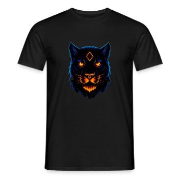 Neon Proud Panther Wild Luminescent - Men's T-Shirt - black - Front - AI Model Male 178 light (178cm)