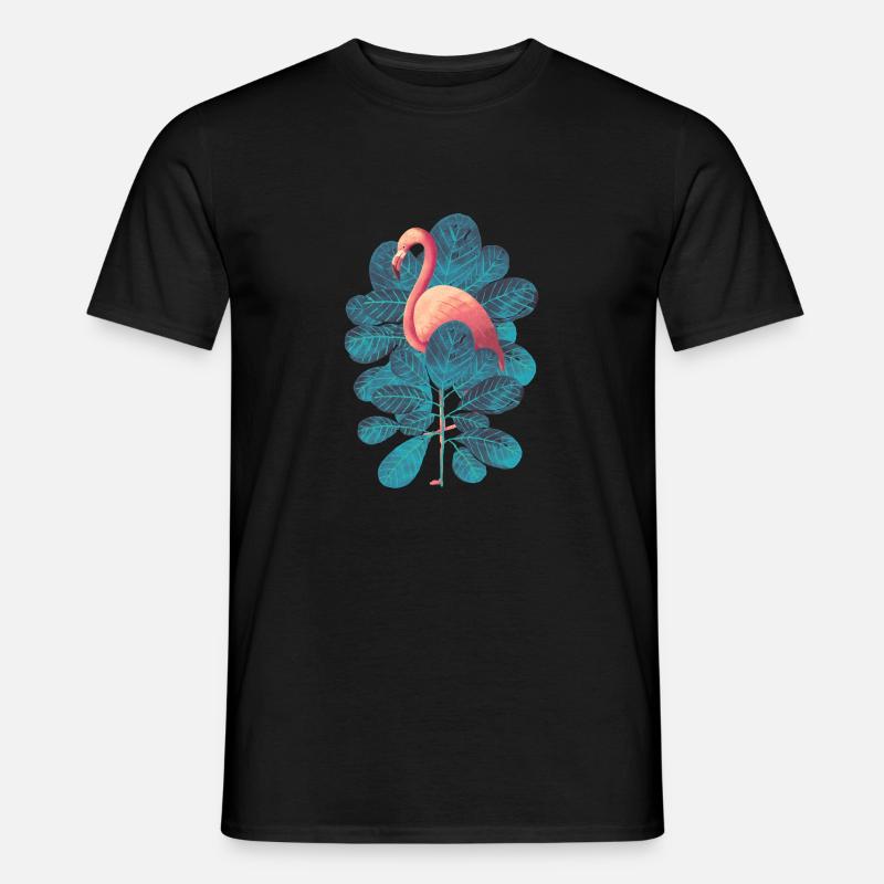 Flamingo - Männer T-Shirt - Schwarz