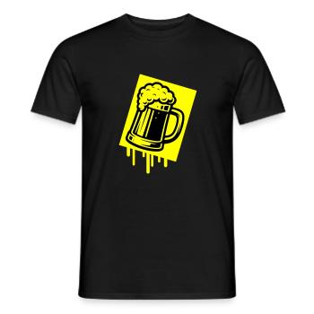 Beer Mug Beer Icon - Men's T-Shirt - black - Front - AI Model Male 178 light (178cm)