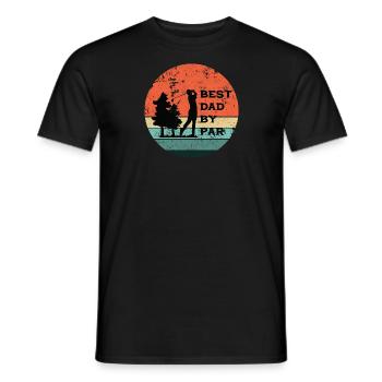 BESTER PAPI PAR GOLF GOLFER CLUB BALL SPRUCH MOTIV - Männer T-Shirt - Schwarz - Vorne - AI Model Male 178 light (178cm)
