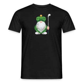 GOLF GNOME DWARF FUNNY KAROW GOLF CLUB MOTIFS - Men's T-Shirt - black - Front - AI Model Male 178 light (178cm)