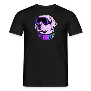 Future Labrador 80s 90s Dog Gift Retriever - Men's T-Shirt - black - Front - AI Model Male 178 light (178cm)