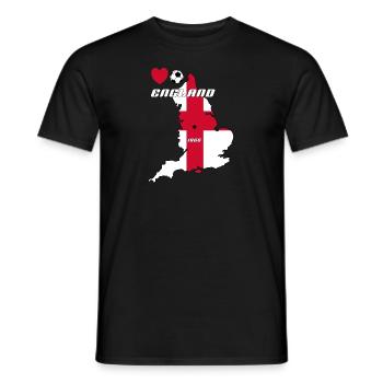 Love Soccer England - Men's T-Shirt - black - Front - AI Model Male 178 light (178cm)