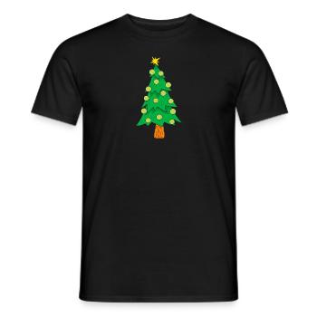 Christmas Tree With Tennis Balls Tennis Christmas - Men's T-Shirt - black - Front - AI Model Male 178 light (178cm)