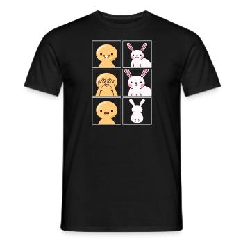 Rabbit ignore la conception pour les propriétaires de lapins - T-shirt homme - noir - Devant - AI Model Male 178 light (178cm)
