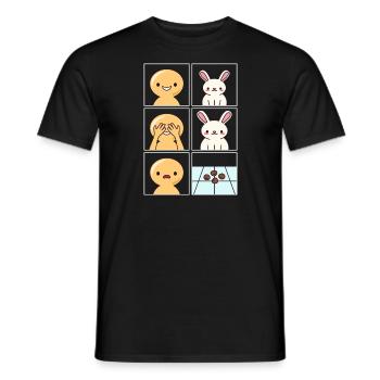 Rabbit Poop Design for Rabbit Keepers - Men's T-Shirt - black - Front - AI Model Male 178 light (178cm)