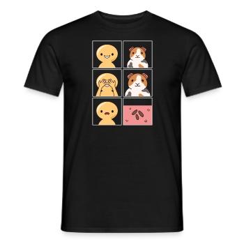 Guinea Pig Poop Design for Guinea Pig Fan - Men's T-Shirt - black - Front - AI Model Male 178 light (178cm)