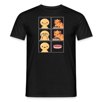 Les cochons d’Inde mangent vite Design pour les fans - T-shirt homme - noir - Devant - AI Model Male 178 light (178cm)