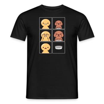 Dog Eats Fast Design for Dog Owners - Men's T-Shirt - black - Front - AI Model Male 178 light (178cm)