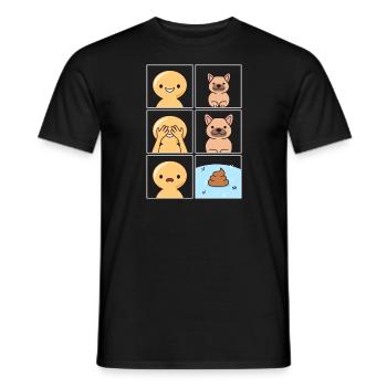 Dog Poop Design for Dog Owners - Men's T-Shirt - black - Front - AI Model Male 178 light (178cm)