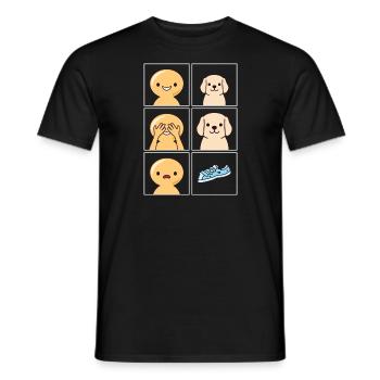 Dog Destroying Shows Design for Dog Owners - Men's T-Shirt - black - Front - AI Model Male 178 light (178cm)