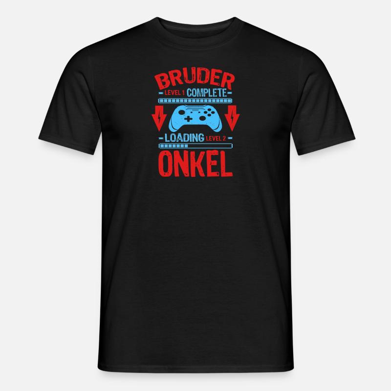 Bruder Level Complete Werdender Onkel Loading - Männer T-Shirt - Schwarz