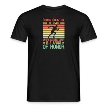 Cadeaux amusants pour coureur de course à pied XC Édition unique - T-shirt homme - noir - Devant - AI Model Male 178 light (178cm)