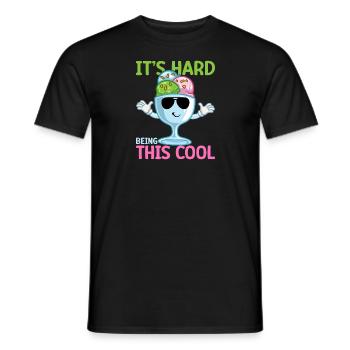 It´s Hard Being This Cool Gelato Dessert Popsicle - Männer T-Shirt - Schwarz - Vorne - AI Model Male 178 light (178cm)