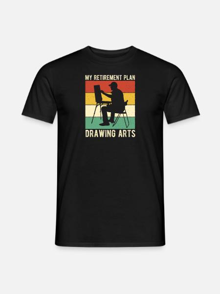 Artist Painter Graphic My Retirement Plan Drawing - Mænd T-shirt - sort