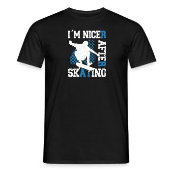 Art de planche à roulettes pour garçons filles hommes cadeaux de planche à roulettes - T-shirt homme - noir - Devant - AI Model Male 178 light (178cm)