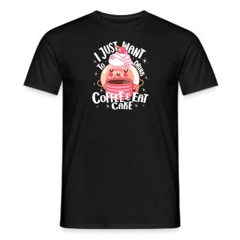 Pastry Lover Just Want Eat Cake Cute Gift - Männer T-Shirt - Schwarz - Vorne - AI Model Male 178 light (178cm)