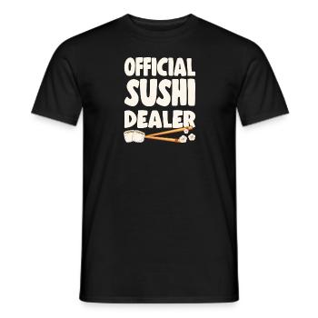 Sushi Lover Official Sushi Dealer Sushi - Men's T-Shirt - black - Front - AI Model Male 178 light (178cm)