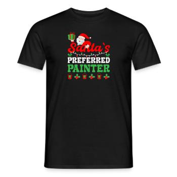 House Painter Santa's Preferered Painter Gifts - Men's T-Shirt - black - Front - AI Model Male 178 light (178cm)