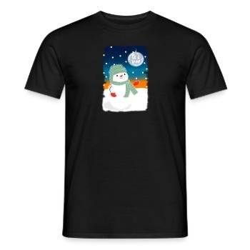 bonhomme de neige Let It Snow Man Lover cadeau - T-shirt homme - noir - Devant - AI Model Male 178 light (178cm)