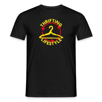 Thrift Shopper Thrifting Lifestyle Thrift Store - Männer T-Shirt - Schwarz - Vorne - AI Model Male 178 light (178cm)