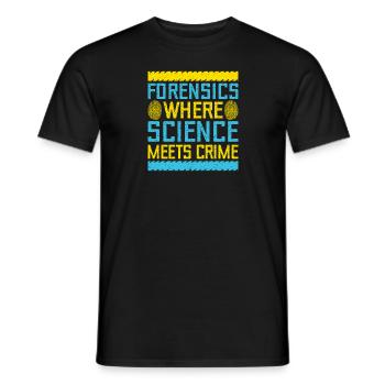 Forensic Science Major Science Meets Crime - Men's T-Shirt - black - Front - AI Model Male 178 light (178cm)