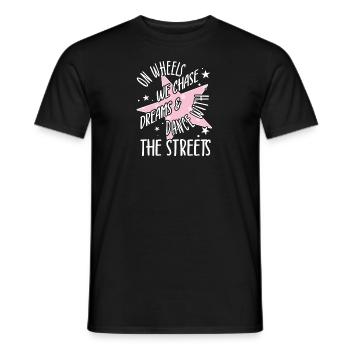 Roller Skating Skate On Wheels We Chase Gifts - Männer T-Shirt - Schwarz - Vorne - AI Model Male 178 light (178cm)