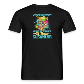 Artist Painter Graphic Weekend Painting Art Gift - Männer T-Shirt - Schwarz - Vorne - AI Model Male 178 light (178cm)