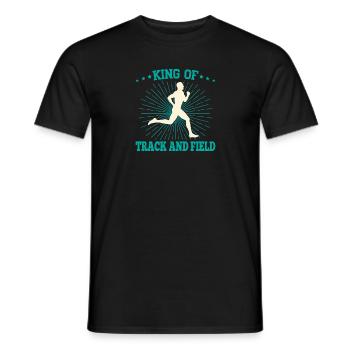 Track And Field Athletes King Of Track & Field - Männer T-Shirt - Schwarz - Vorne - AI Model Male 178 light (178cm)