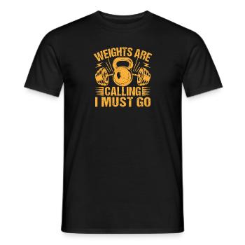 Fitness Motivation Bodybuilder Poids Appellent - T-shirt homme - noir - Devant - AI Model Male 178 light (178cm)